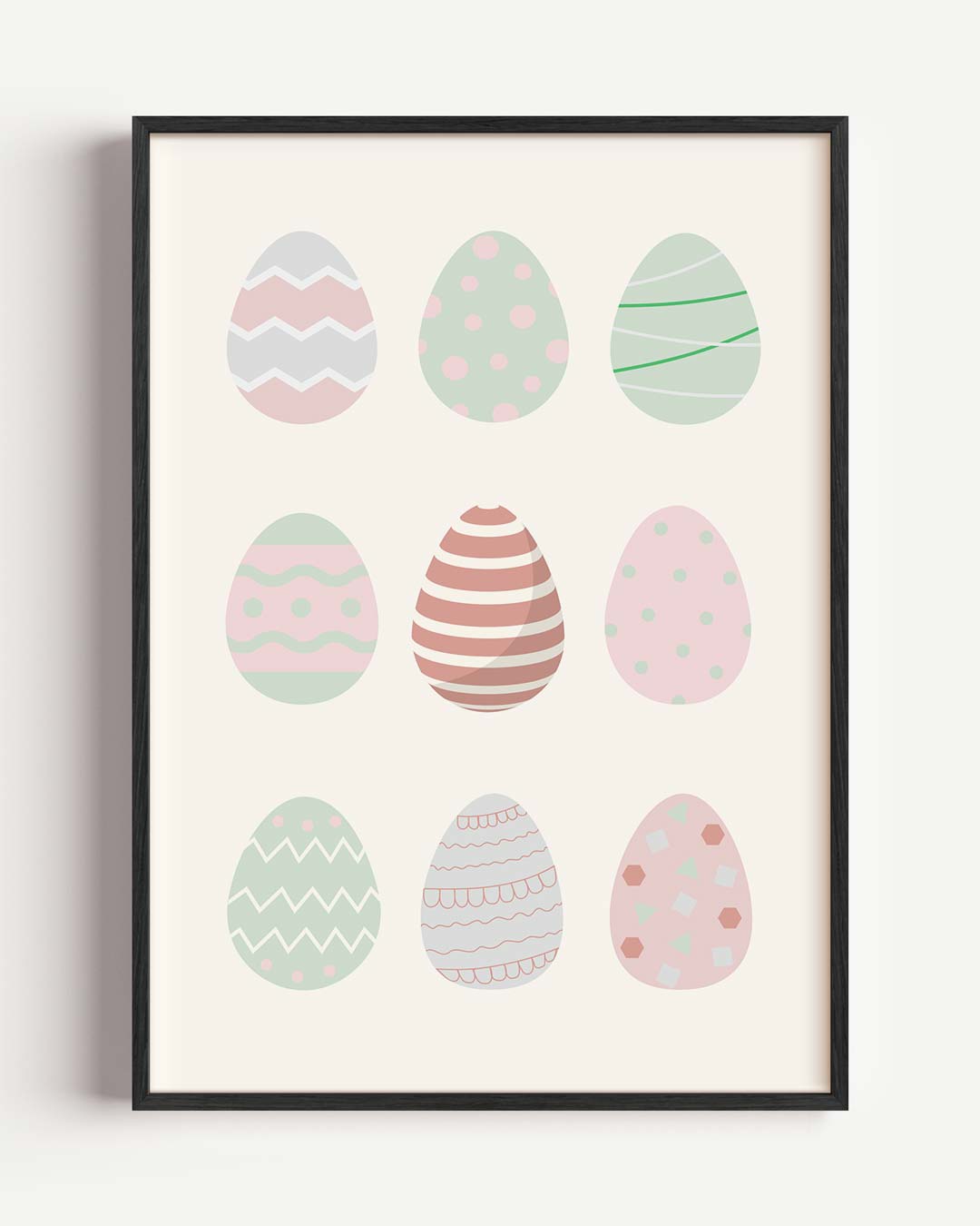 Pastel Paaseieren Poster-WallArtistic