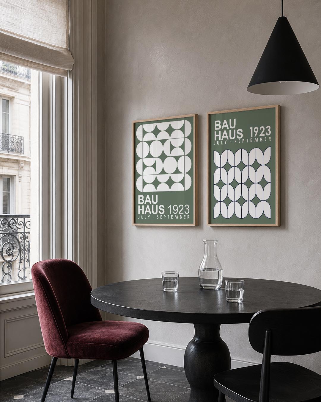 Cirkelpatroon en tekst Posterset