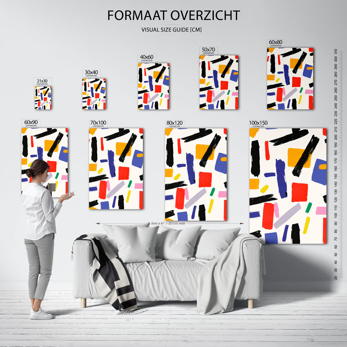 Abstracte vormen en kleuren Poster