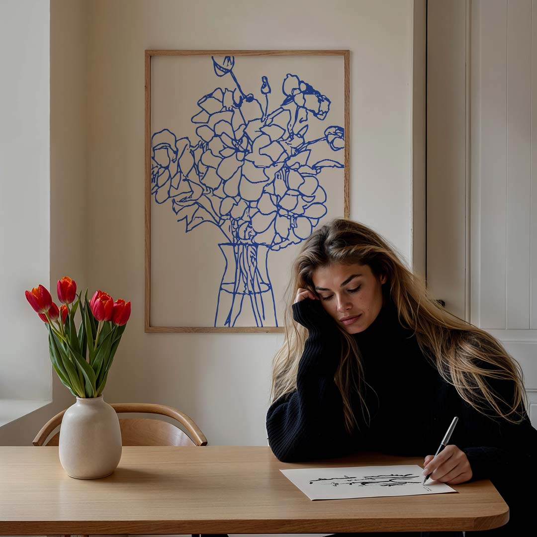 Tijdloze Bloemenvazen Poster-WallArtistic