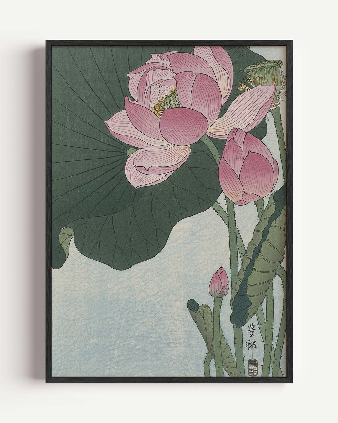 Elegante Lotus Kunstprint Poster-WallArtistic