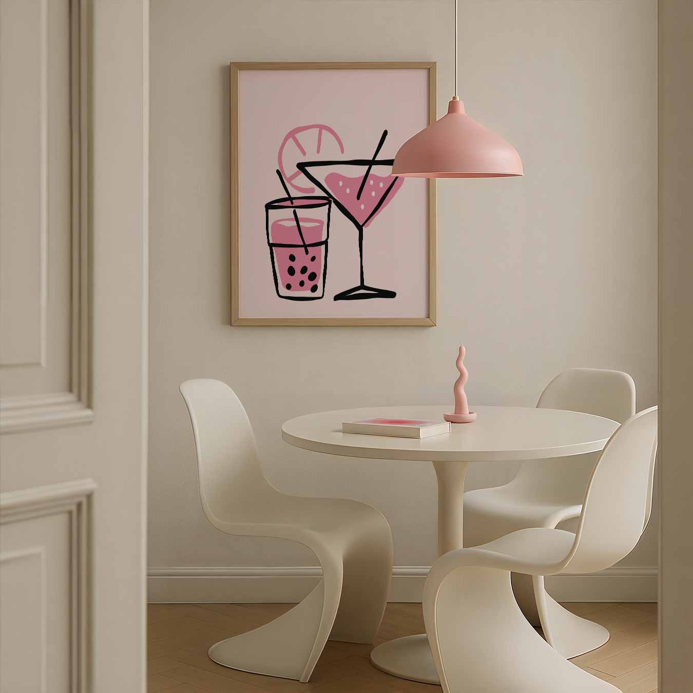 Tropische Cocktail Illustratie Poster-WallArtistic