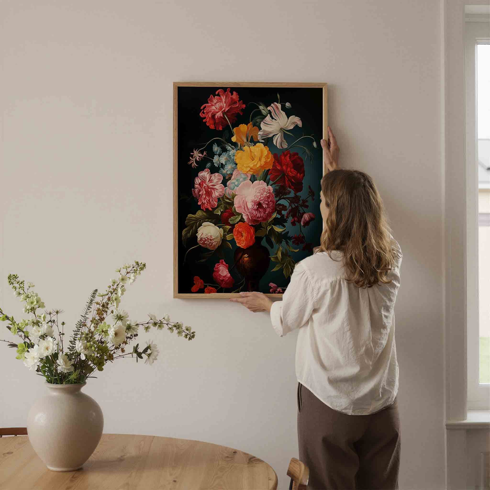 Bloemen in vaas Poster