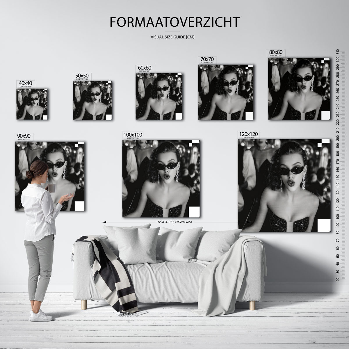 Vrouw met zonnebril Poster