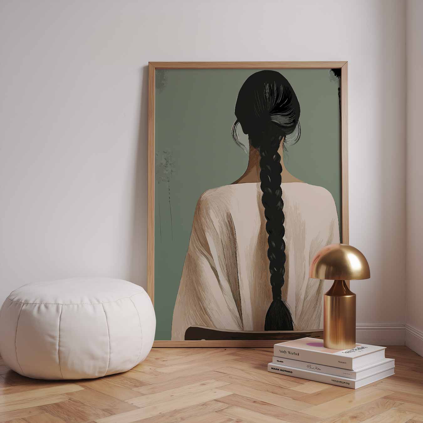 Mystieke Vlecht Portret Poster-WallArtistic