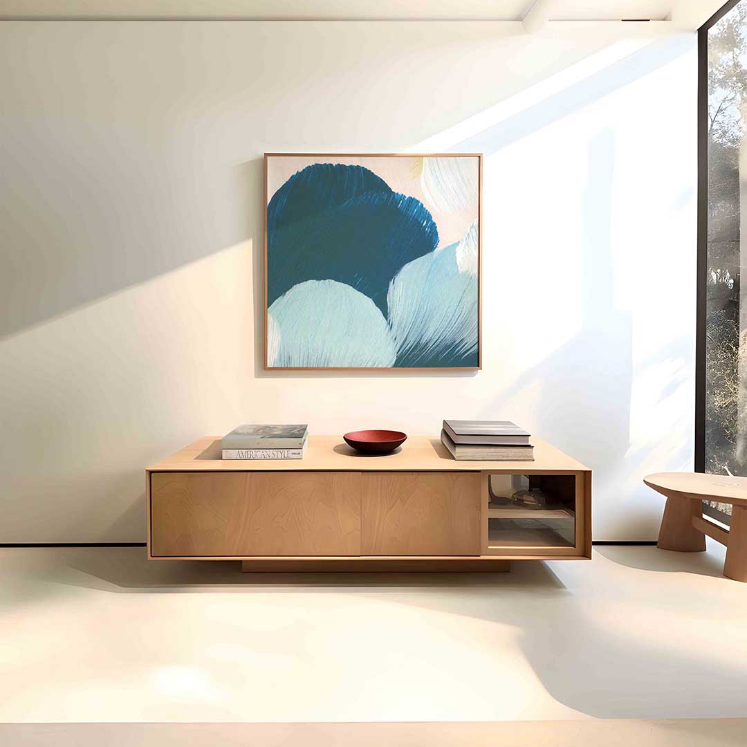 Abstracte penseelstreken Poster