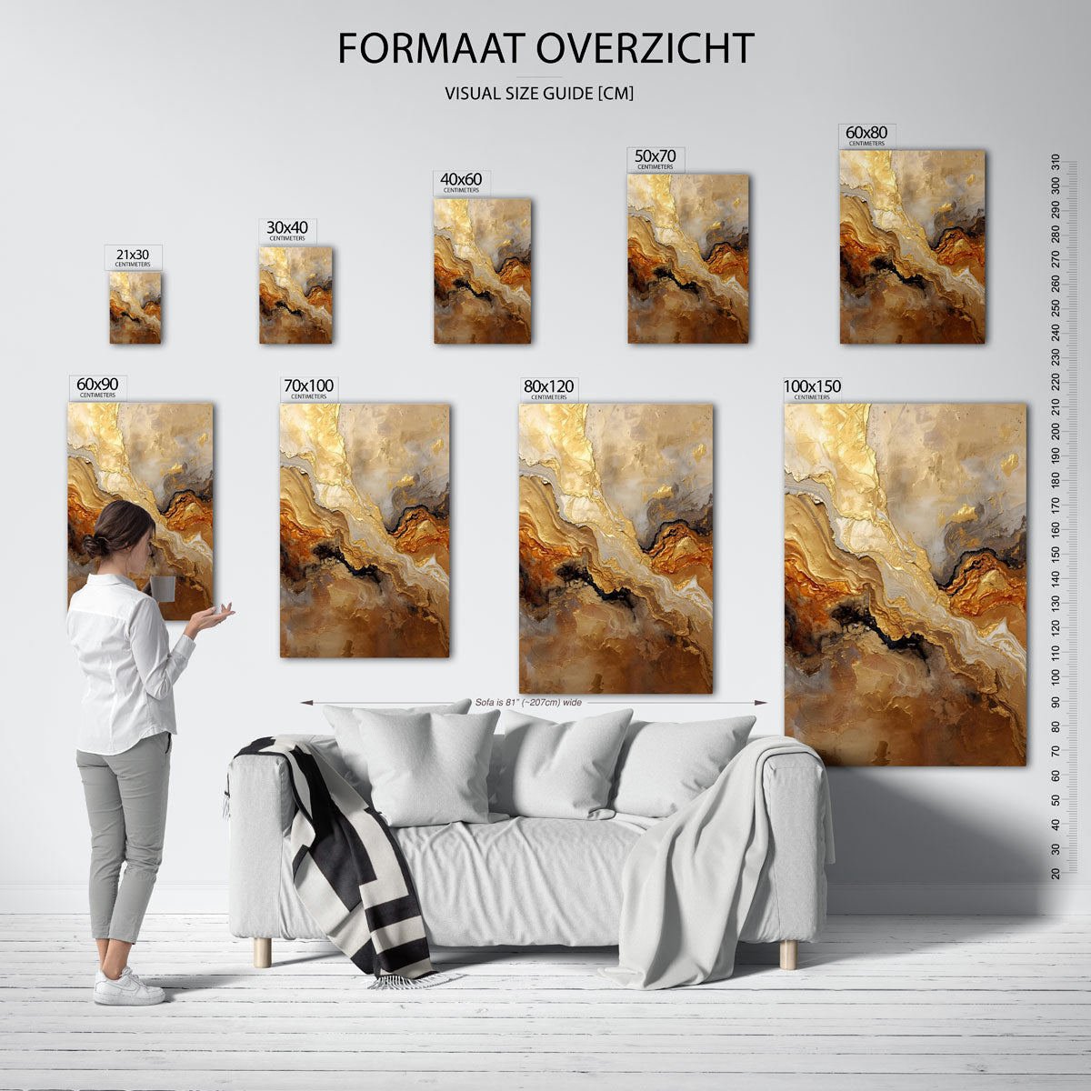 Gouden textuur Poster