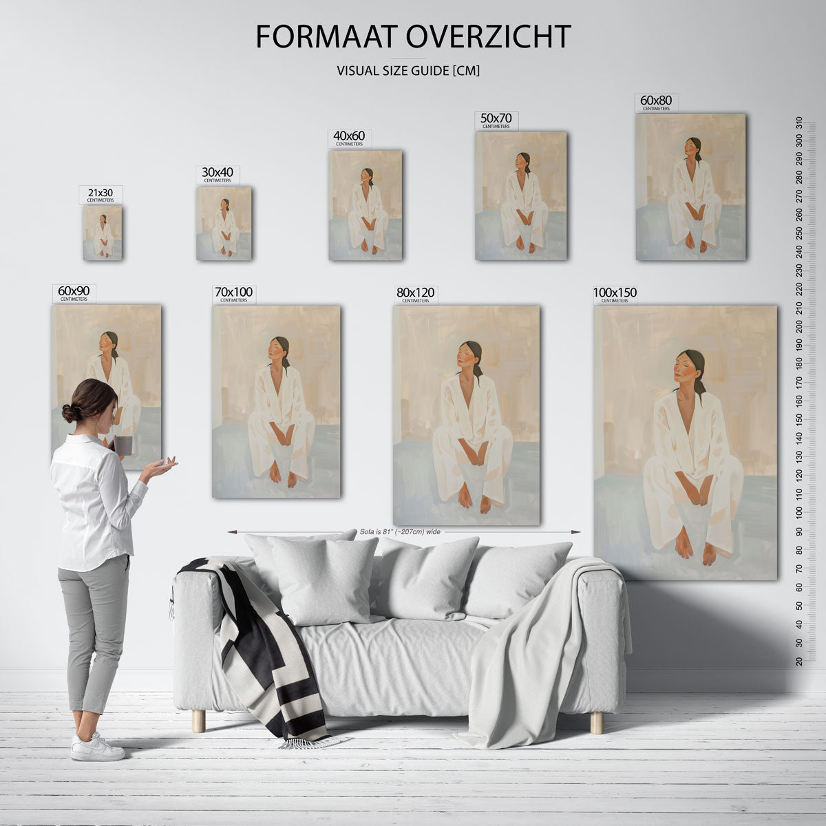 Zittende vrouw Poster
