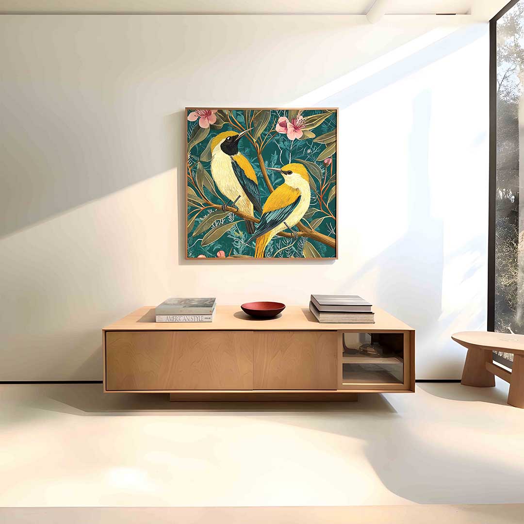 Vogels op tak Poster