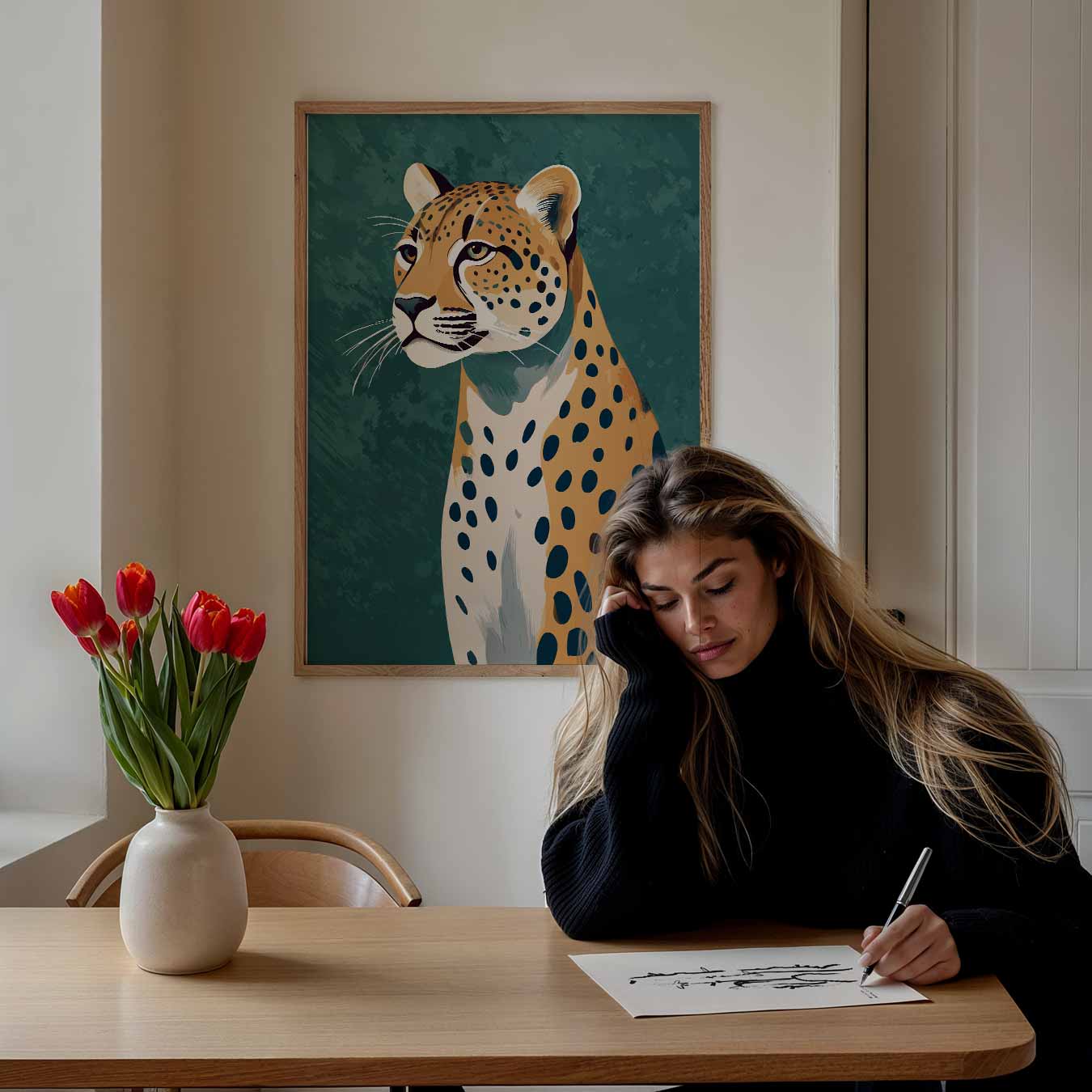 Majestueuze Luipaard Poster-WallArtistic