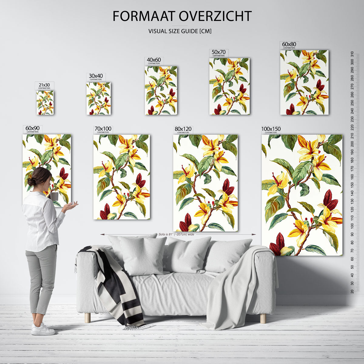 Bloemen en bladeren Poster
