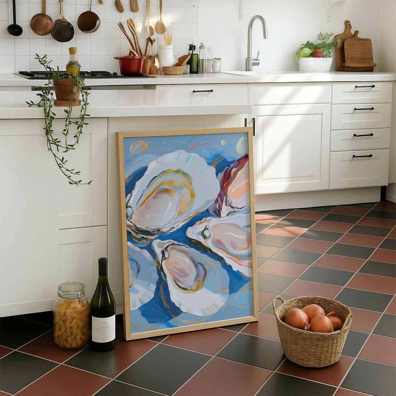Elegante Oester Illustratie Poster-WallArtistic