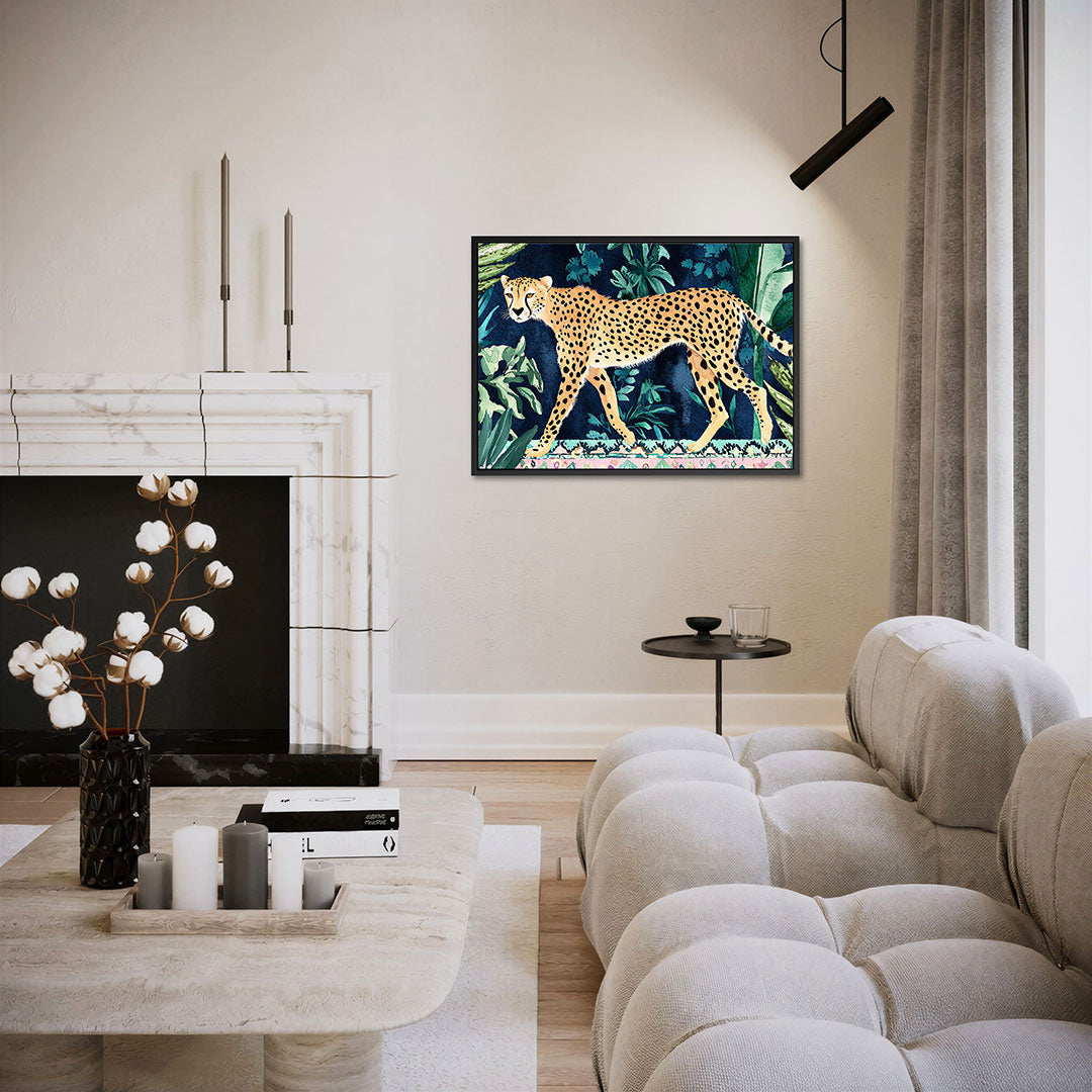 Luipaard in jungle Kunstwerk