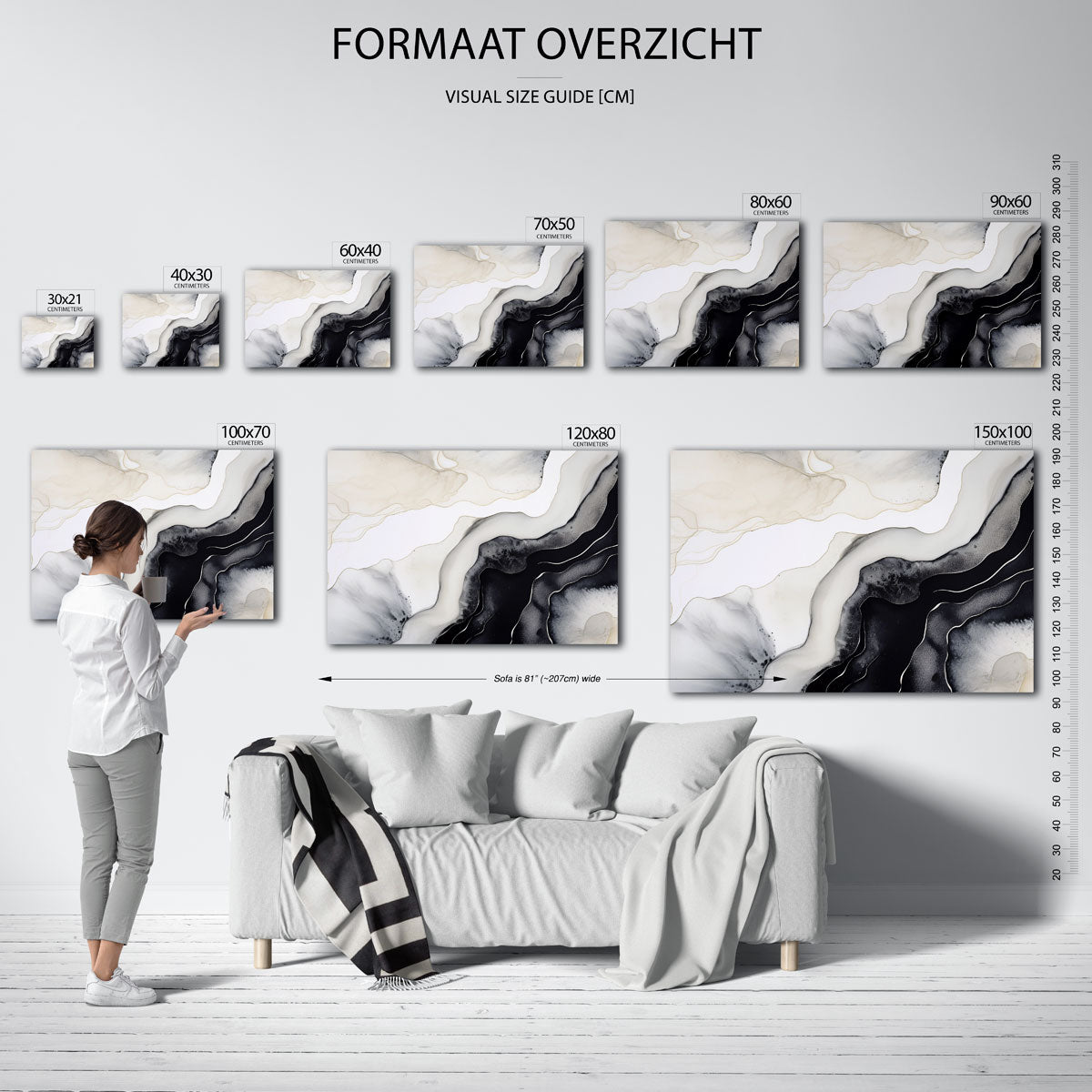 Abstracte lijnen en vormen Poster