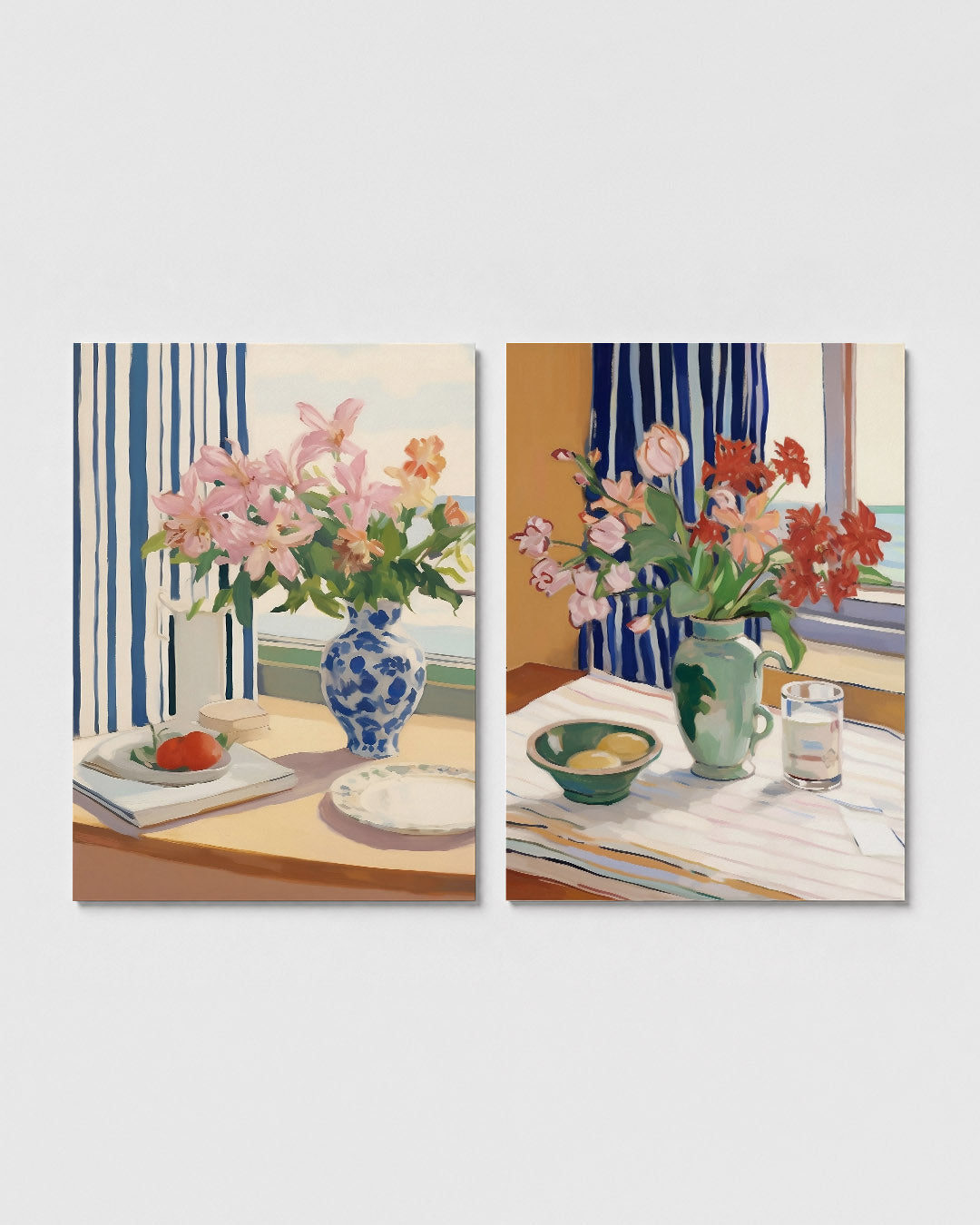 Bloemrijke tafel Posterset