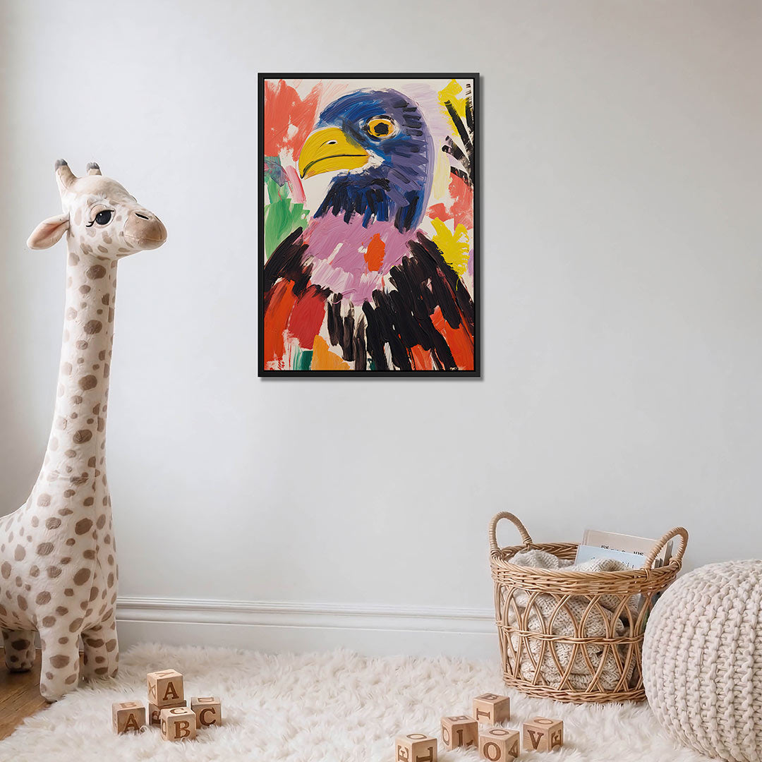 Vogels in levendige kleuren Kunstwerk