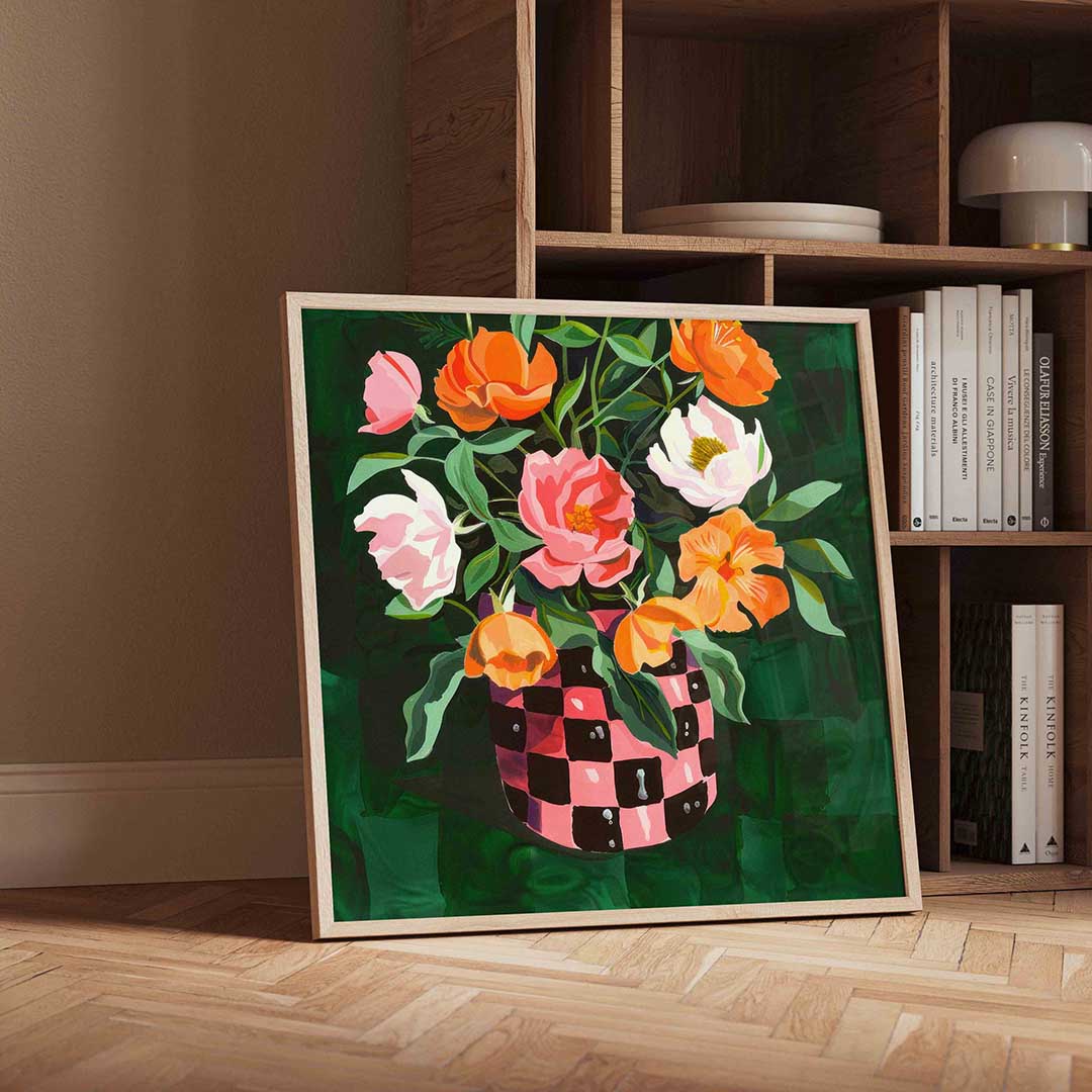 Bloemen in vaas Poster