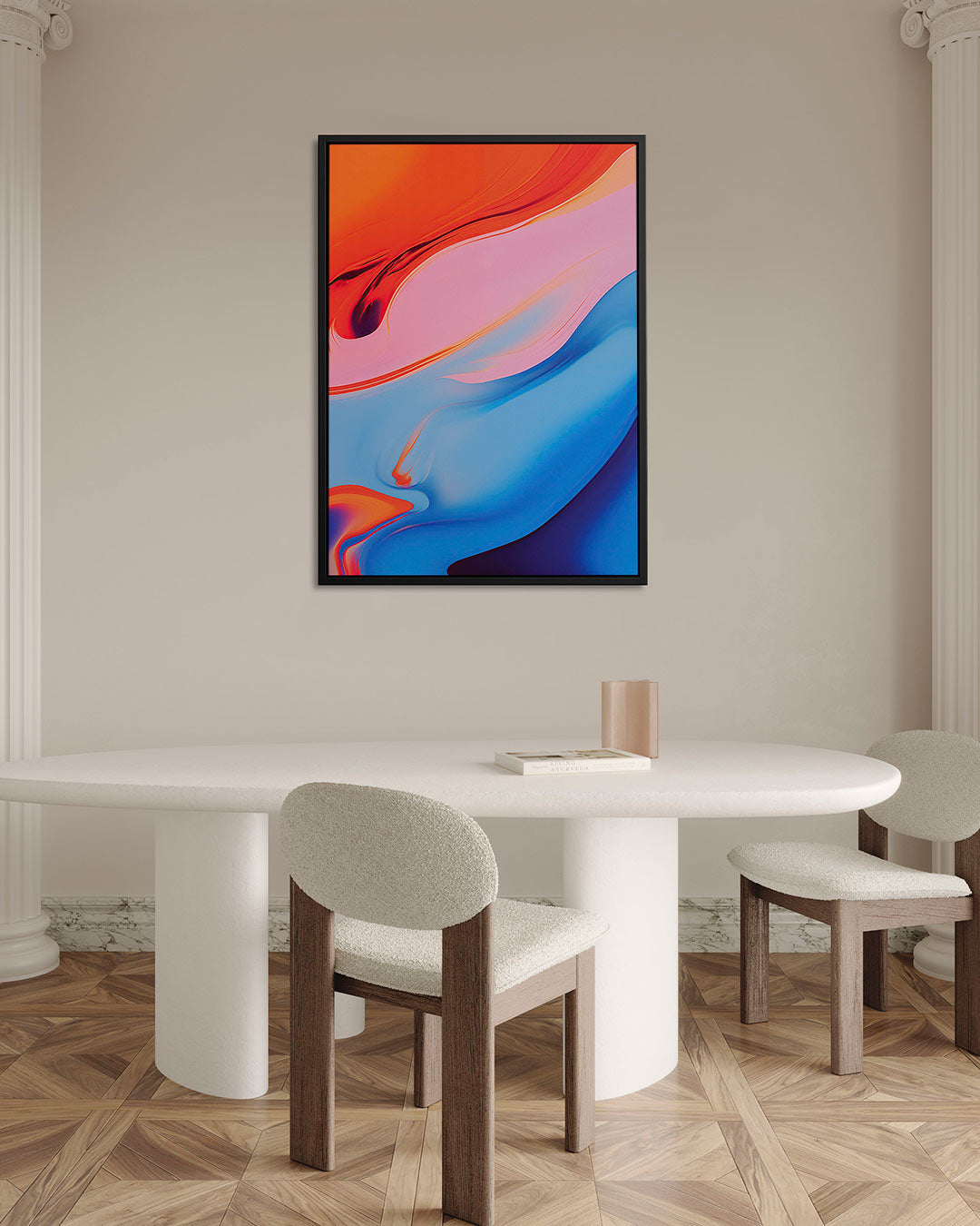 Vloeiende kleurencompositie Kunstwerk