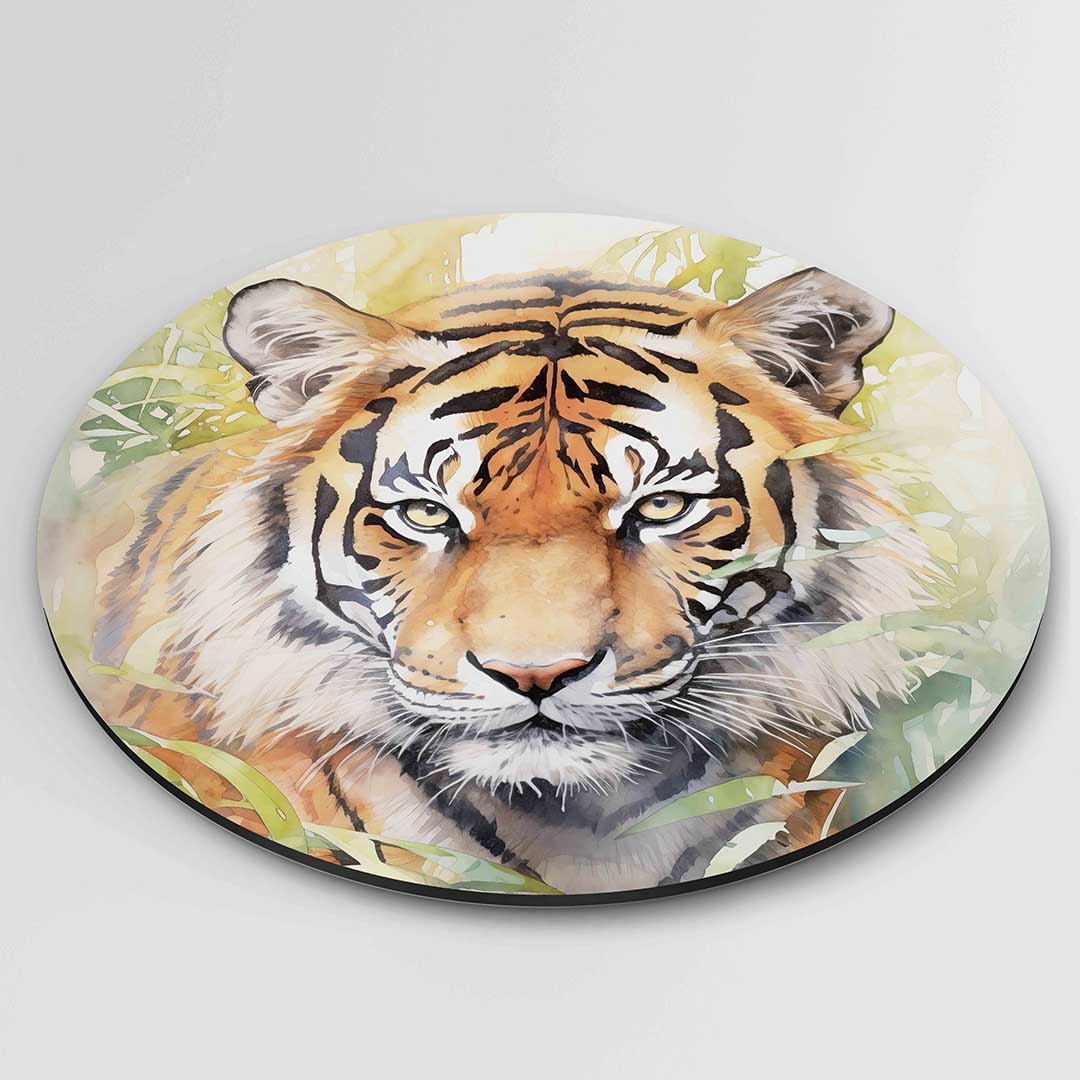 Tijgerportret Muurcirkel