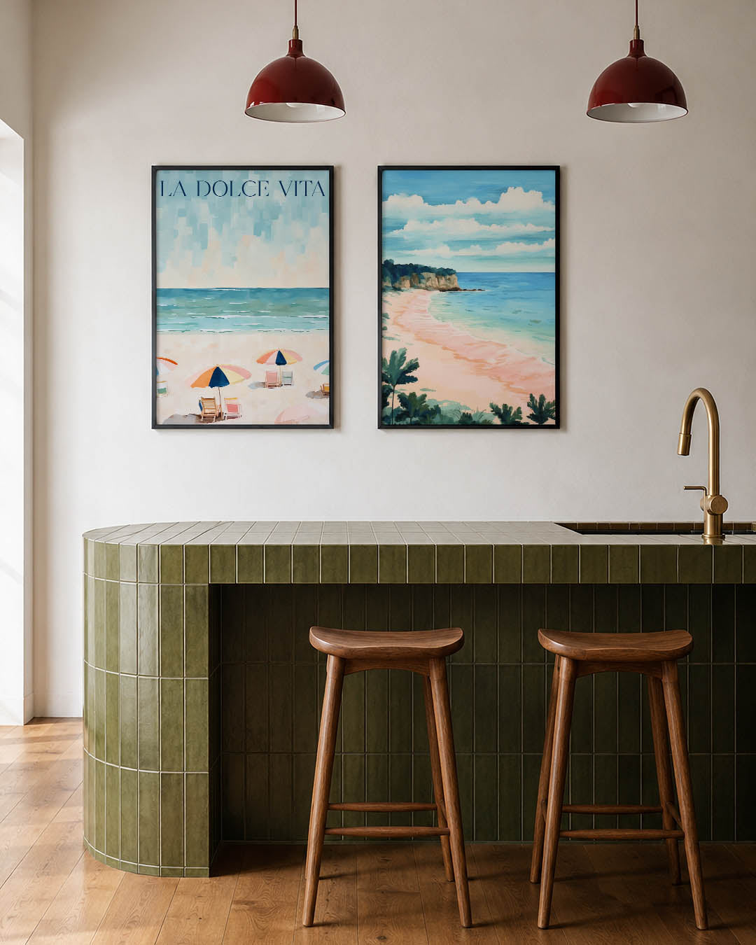 Zomerstrand sfeer Posterset