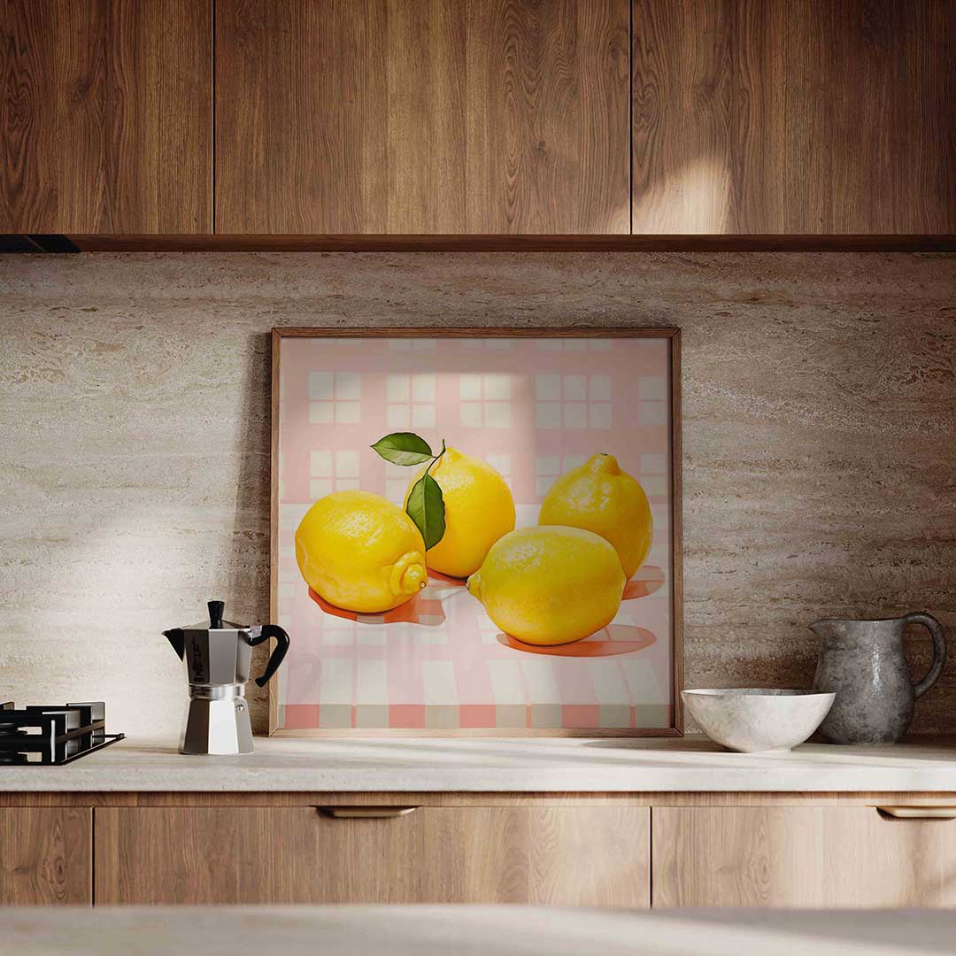 Citroenen op tafel Poster