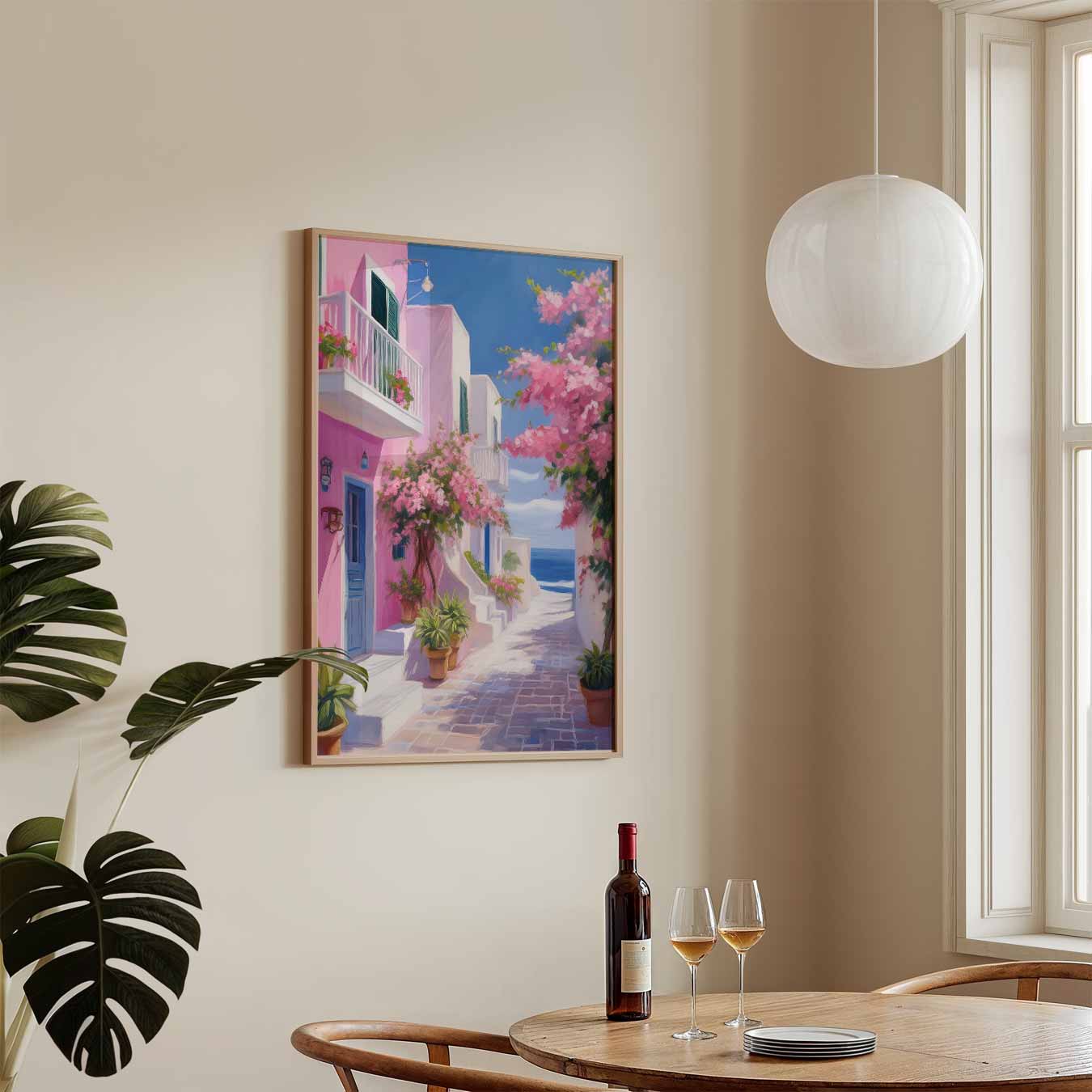 Mediterraan Straatje Poster-WallArtistic