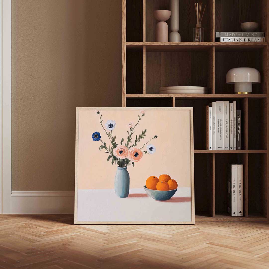 Bloemen en fruit Poster