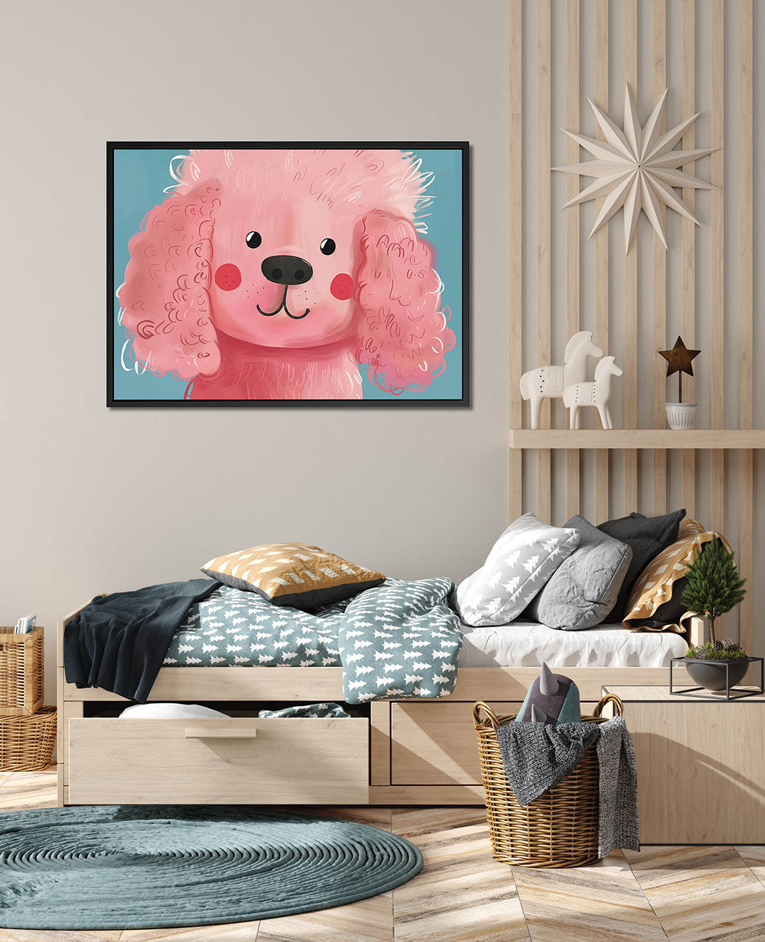 Vrolijke hond illustratie Kunstwerk