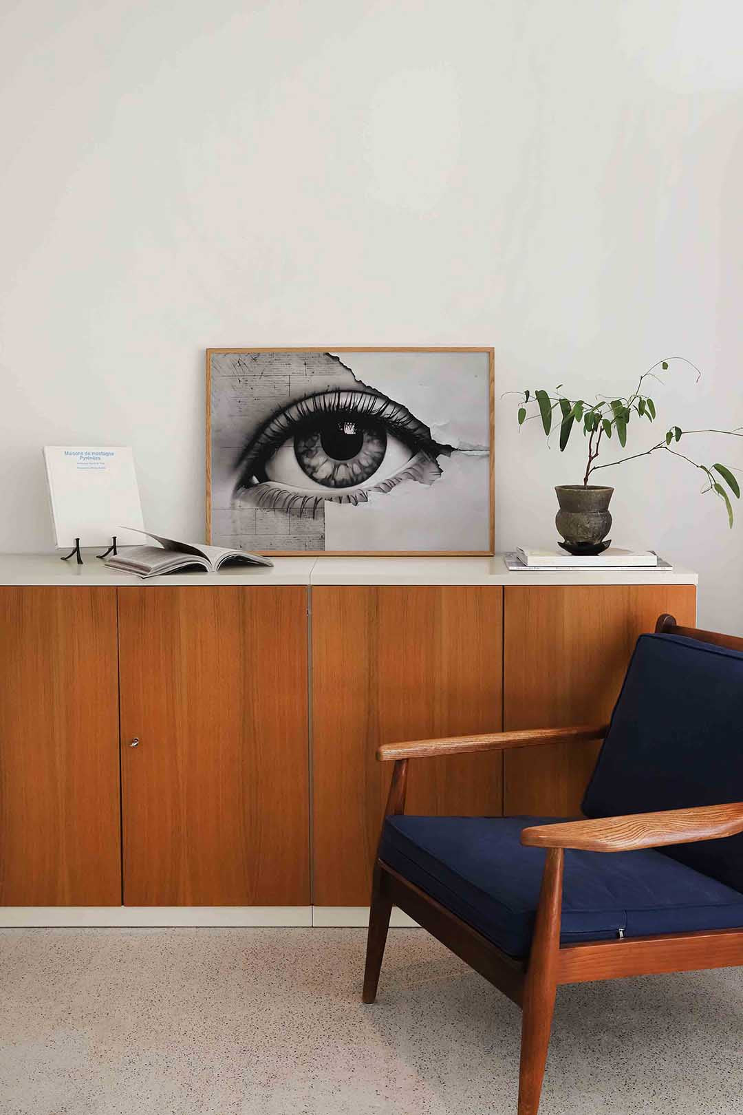 Oog in zwart wit Poster