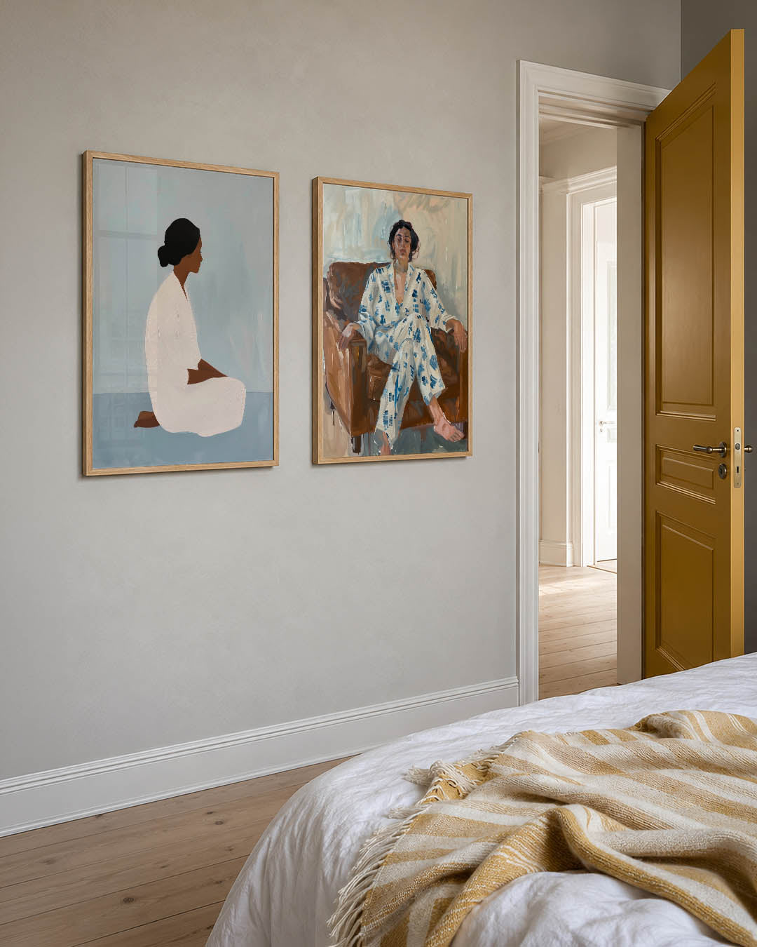 Zittende silhouet Posterset