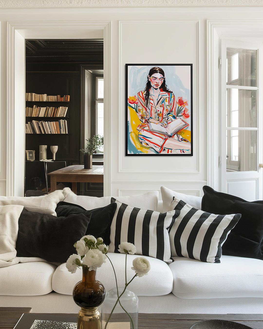 Kleurrijke vrouwelijke compositie Kunstwerk