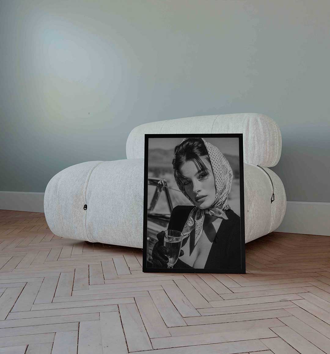 Vrouw met glas Poster
