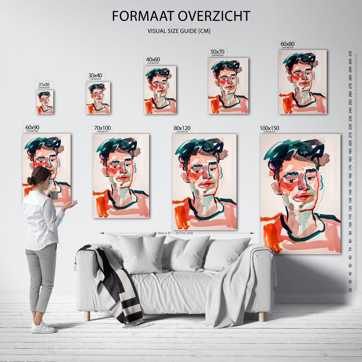 Abstracte portret Poster
