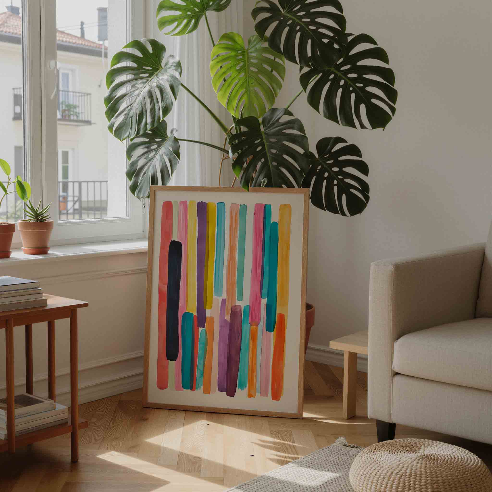Verticale strepen Poster
