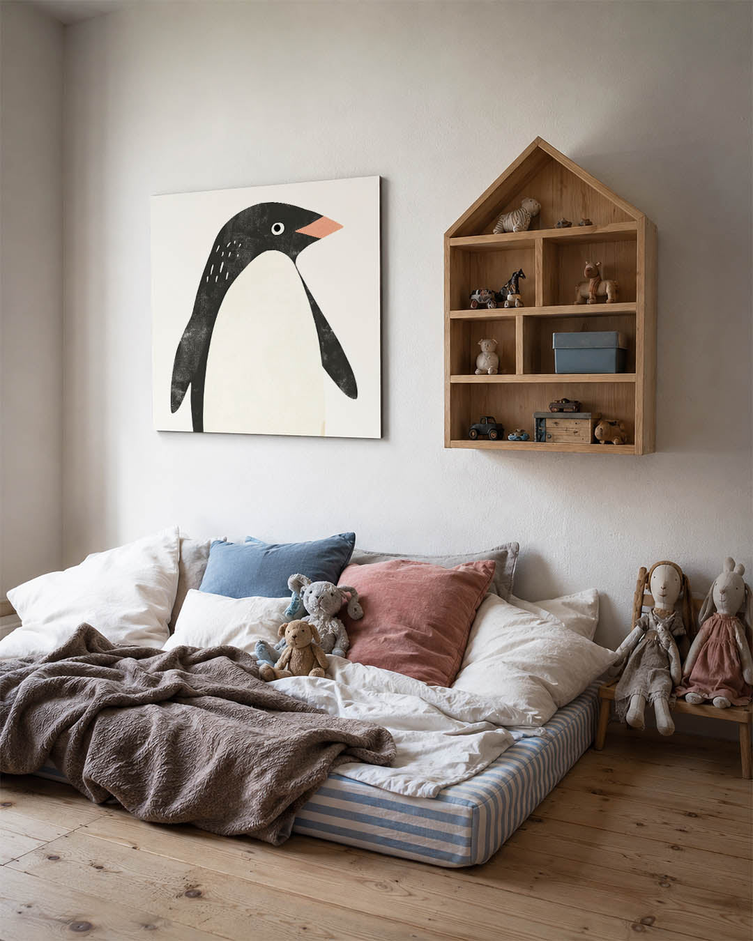 Grafische pinguïn Kunstwerk