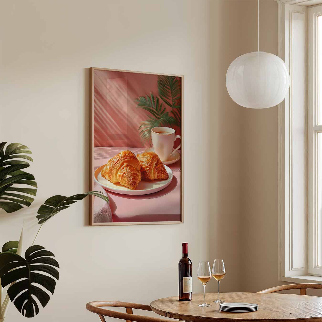 Ontspan met Croissants en Koffie Poster-WallArtistic