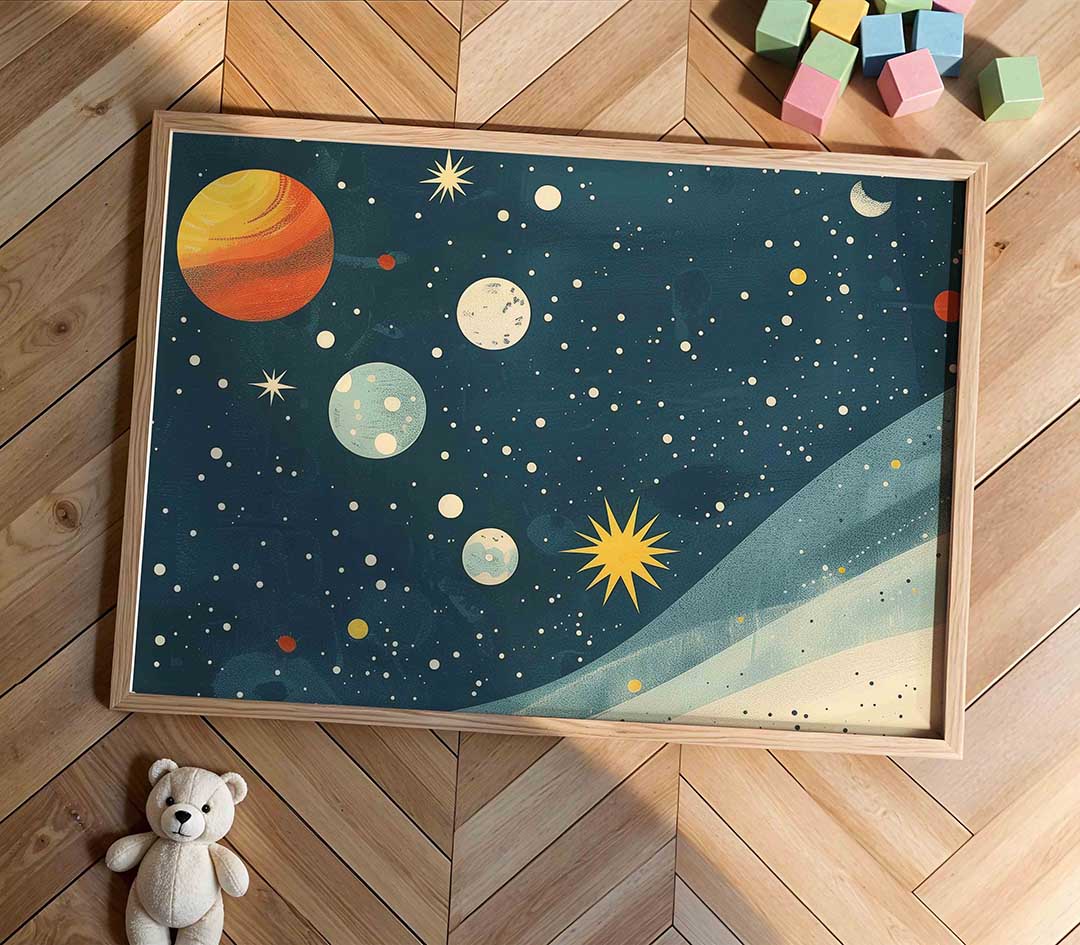 Planeten en sterren Poster