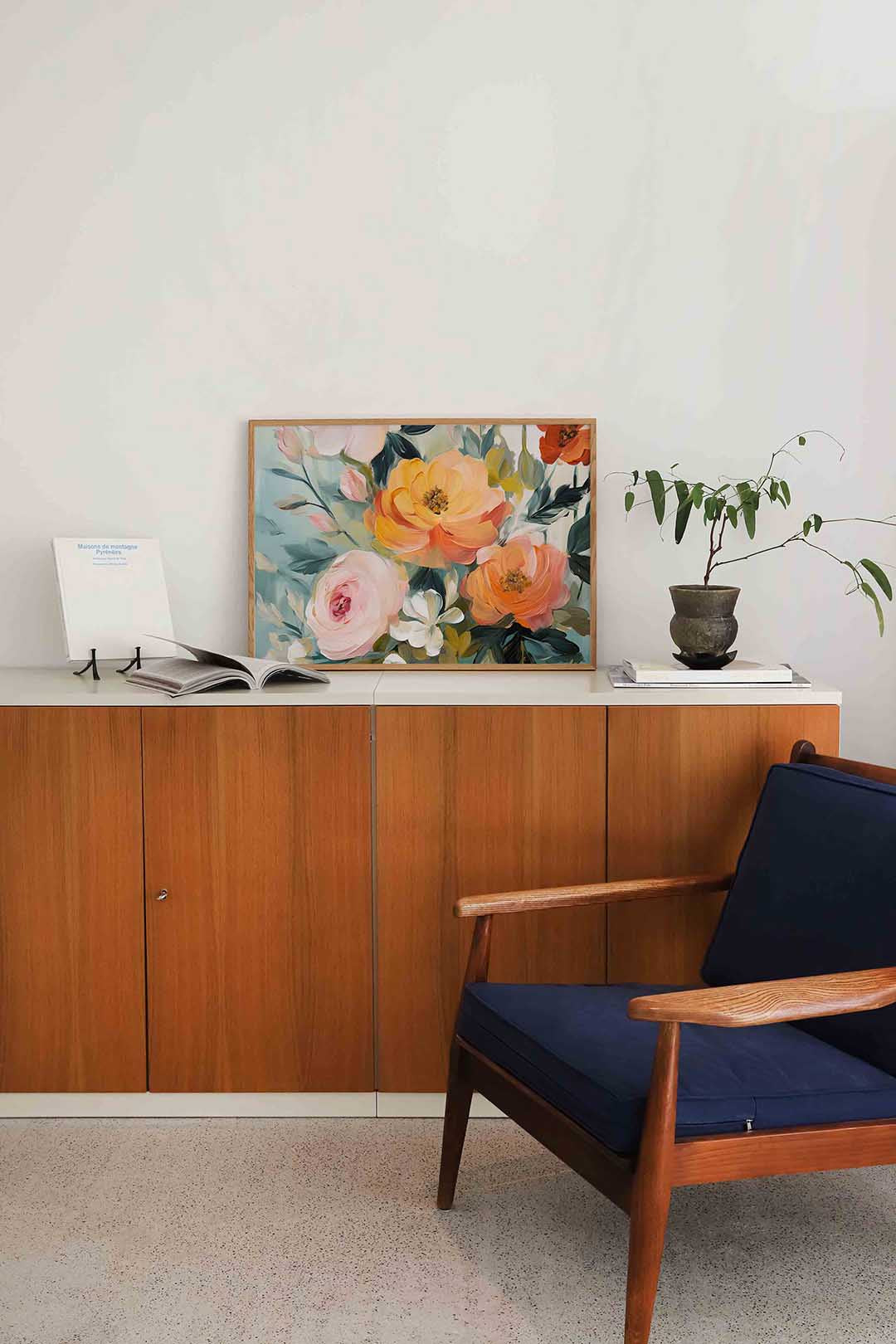 Bloemen in zachte tinten Poster