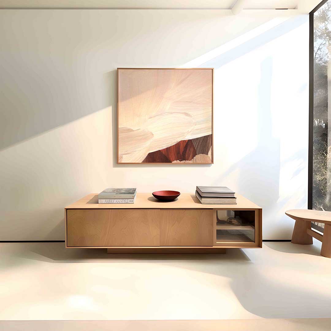 Abstracte penseelstreken Poster