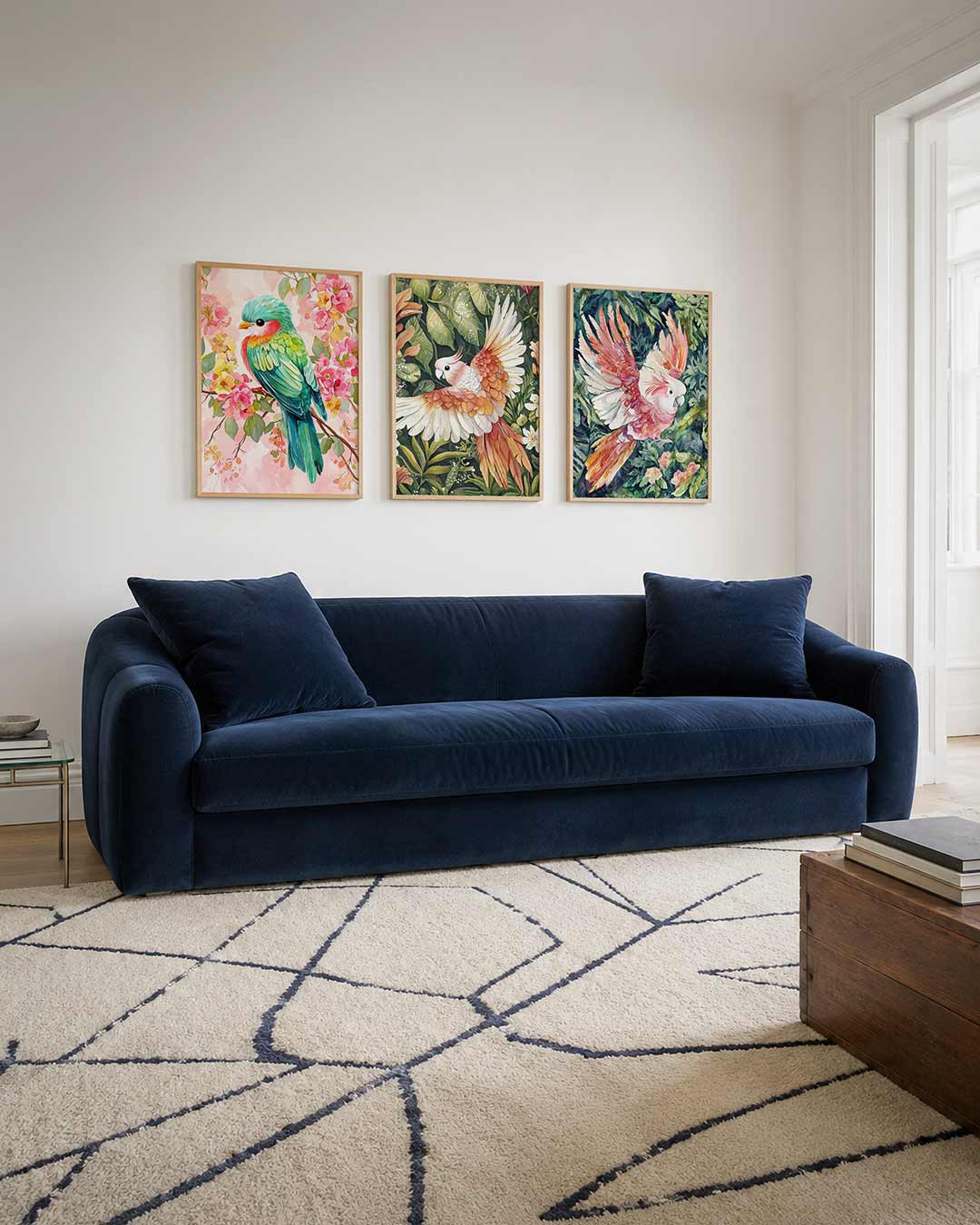 Vogel en bloemenpracht Posterset