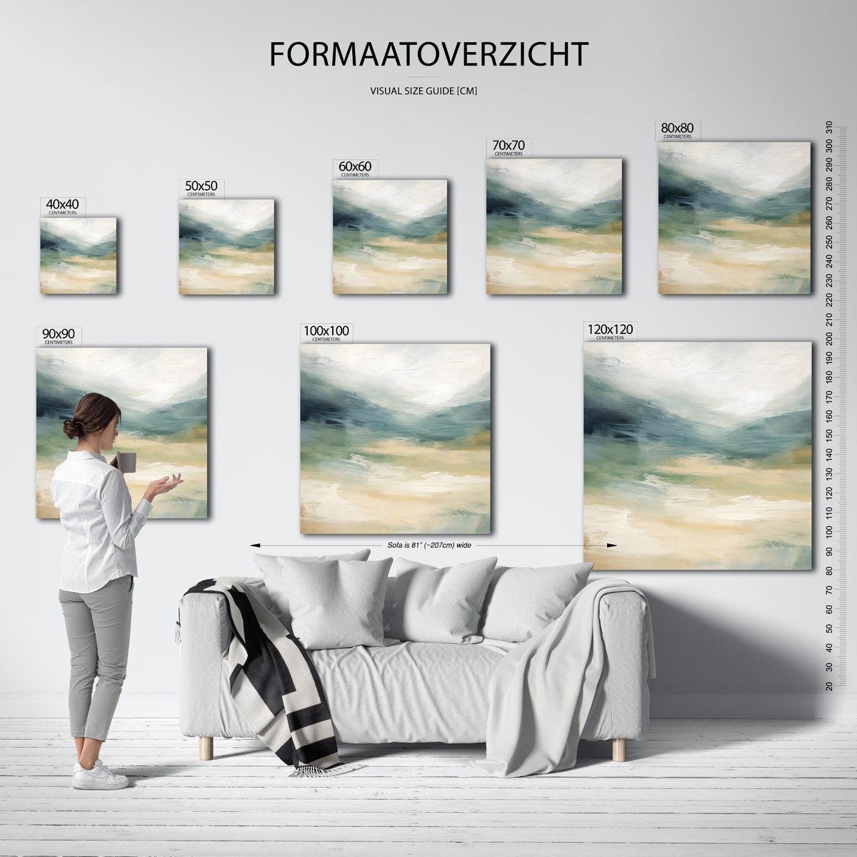 Abstracte landschapsweergave Poster