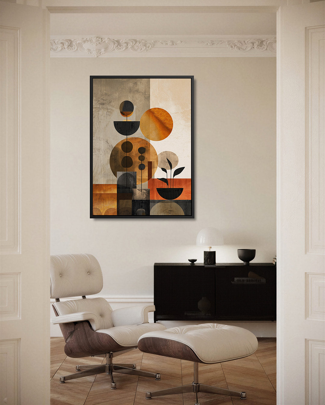 Geometrische vormen compositie Kunstwerk