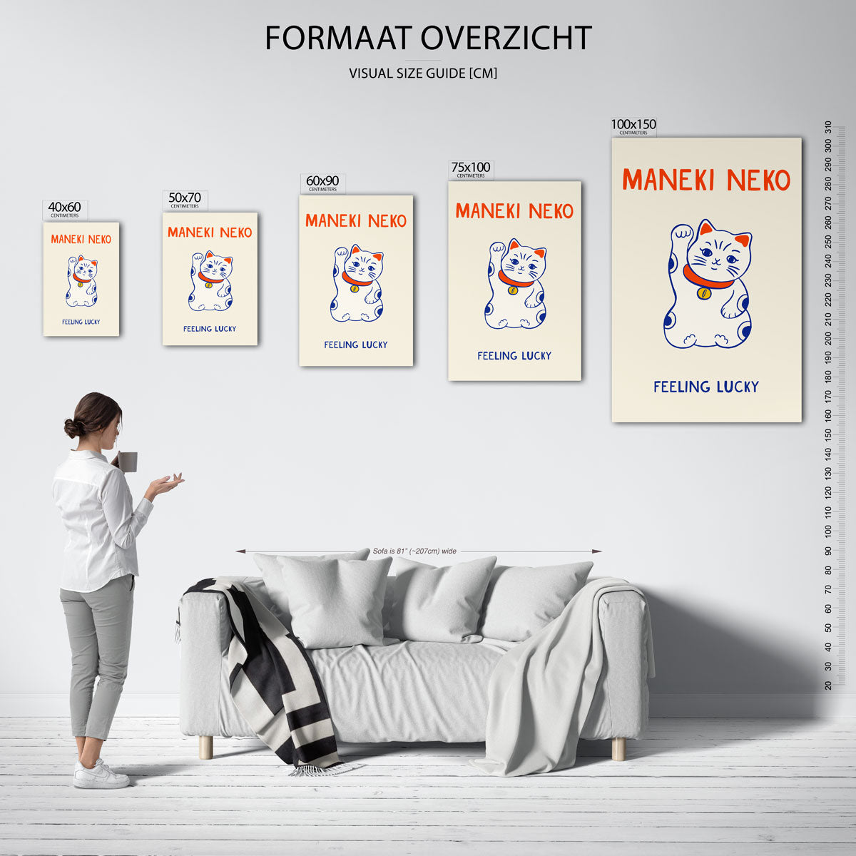 Geluksbrenger kat Kunstwerk