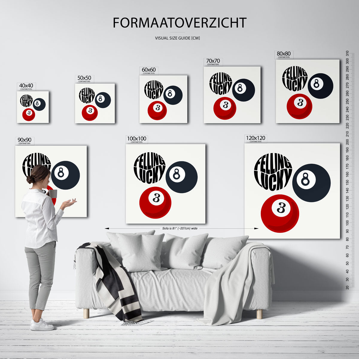 Biljartballen en tekst Poster