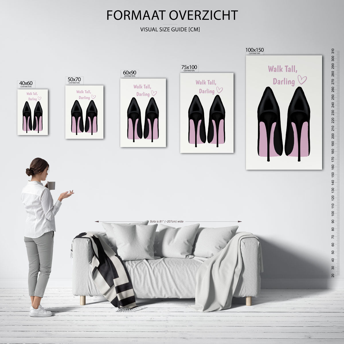 Elegante hoge hak Kunstwerk