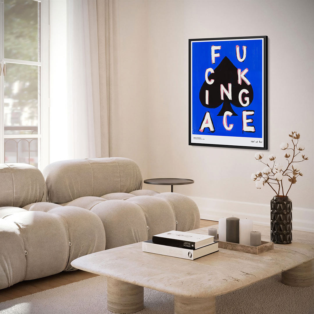 Speelse typografie Kunstwerk