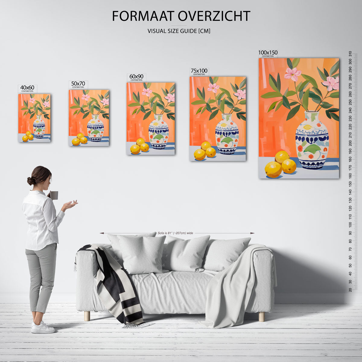 Vaas met bloemen Kunstwerk