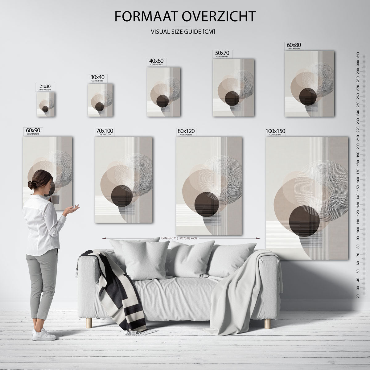 Abstracte cirkels Poster