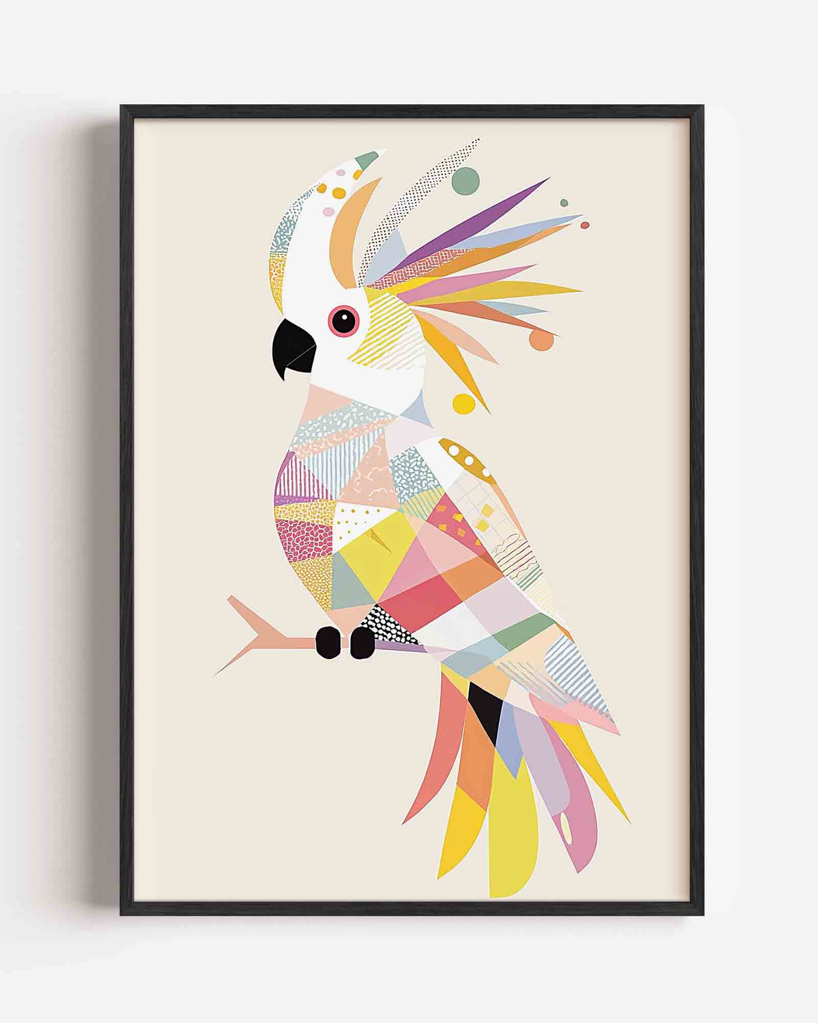 Gekleurde papegaai Poster