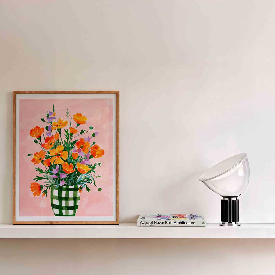 Bloemen in vaas Poster